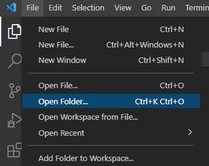 Step 1 - Open the folder in Visual Studio Code-1